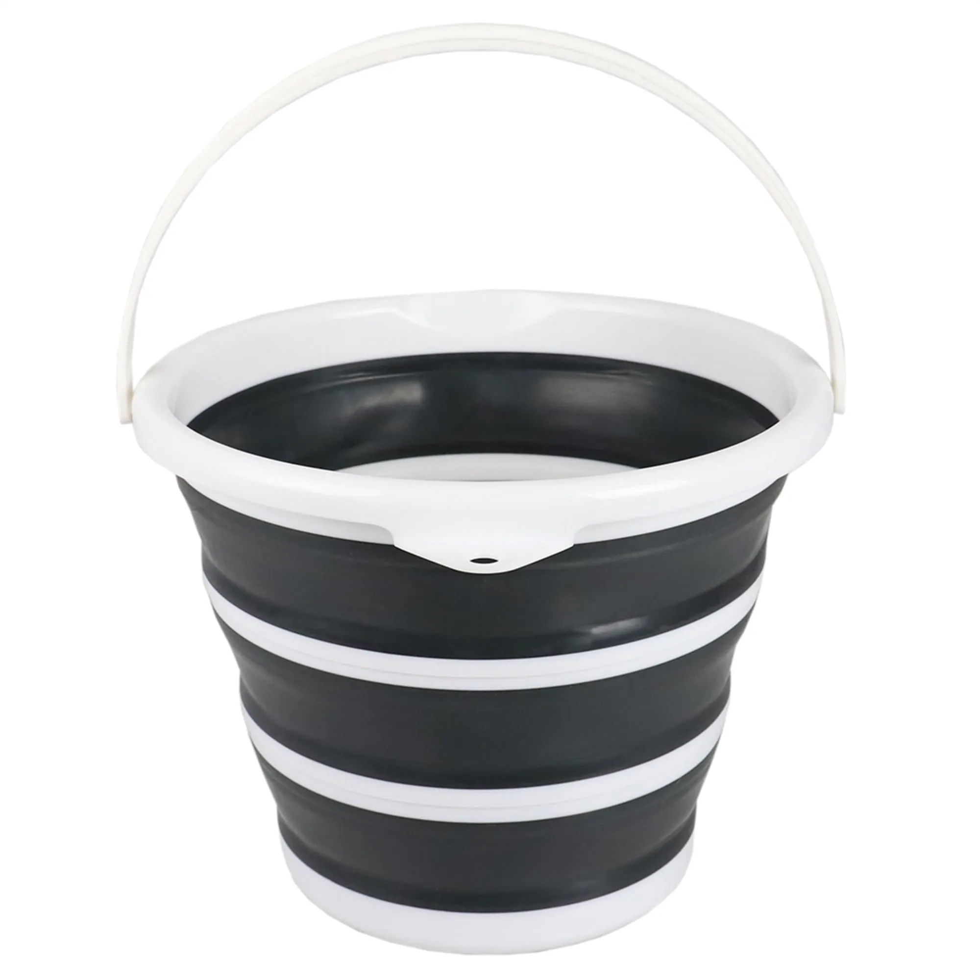 10 LT Collapsible Plastic Bucket, Grey