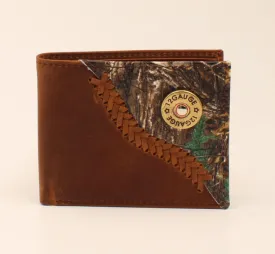 3D BW032 BIFOLD TAN DISTRESSED W/CAMO WALLET