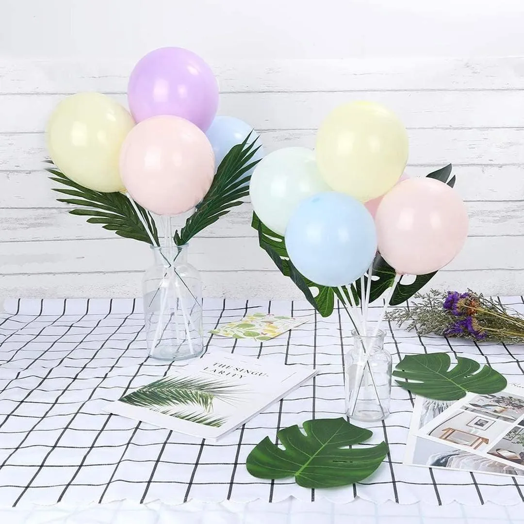 50 Pcs Balloon Support Sticks with Cups and Stand Party Decoration Accessories, Clear