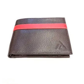 Ace Red Stripe Leather Bi-fold Wallet