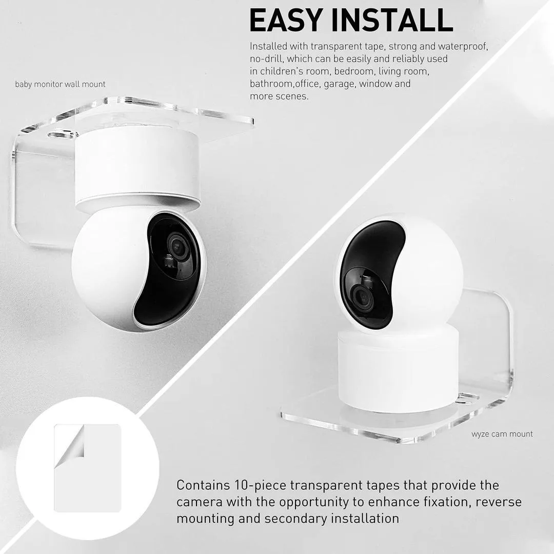 Acrylic Floating Wall Shelves for Security Cameras