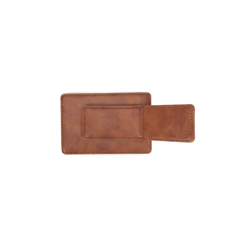 Asher Magnetic Money Clip Card Case (Brown)