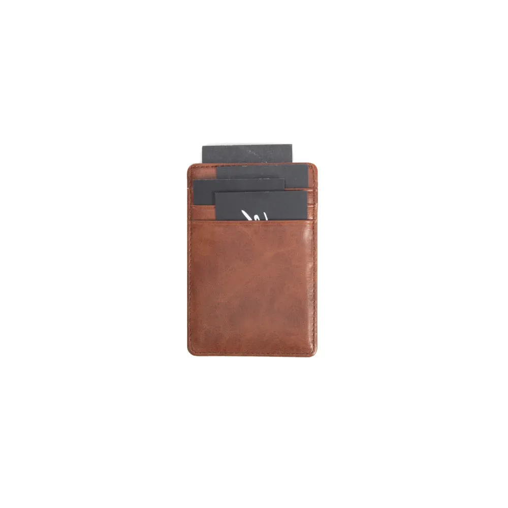 Asher Magnetic Money Clip Card Case (Brown)