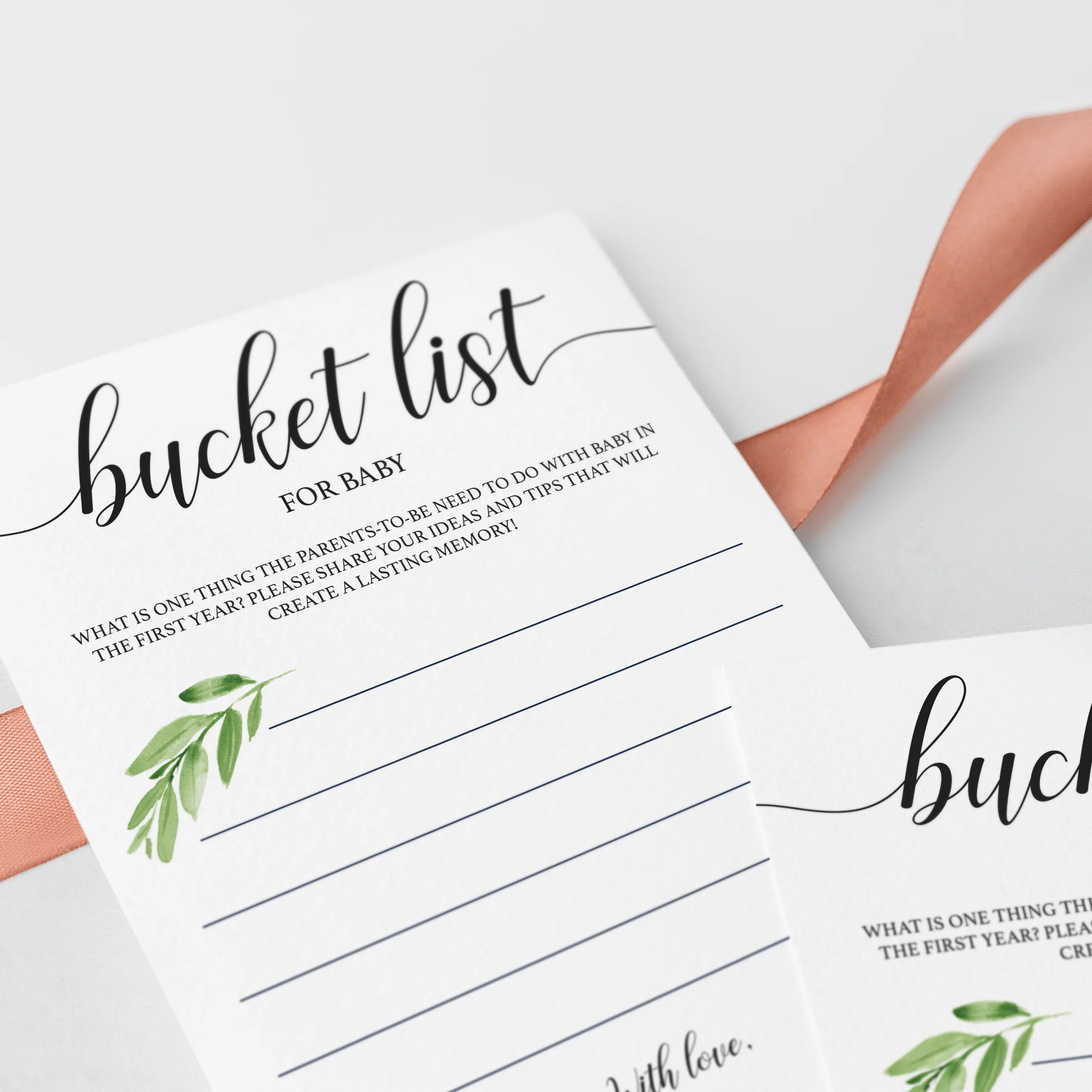 Baby Bucket List Cards Printable Instant Download