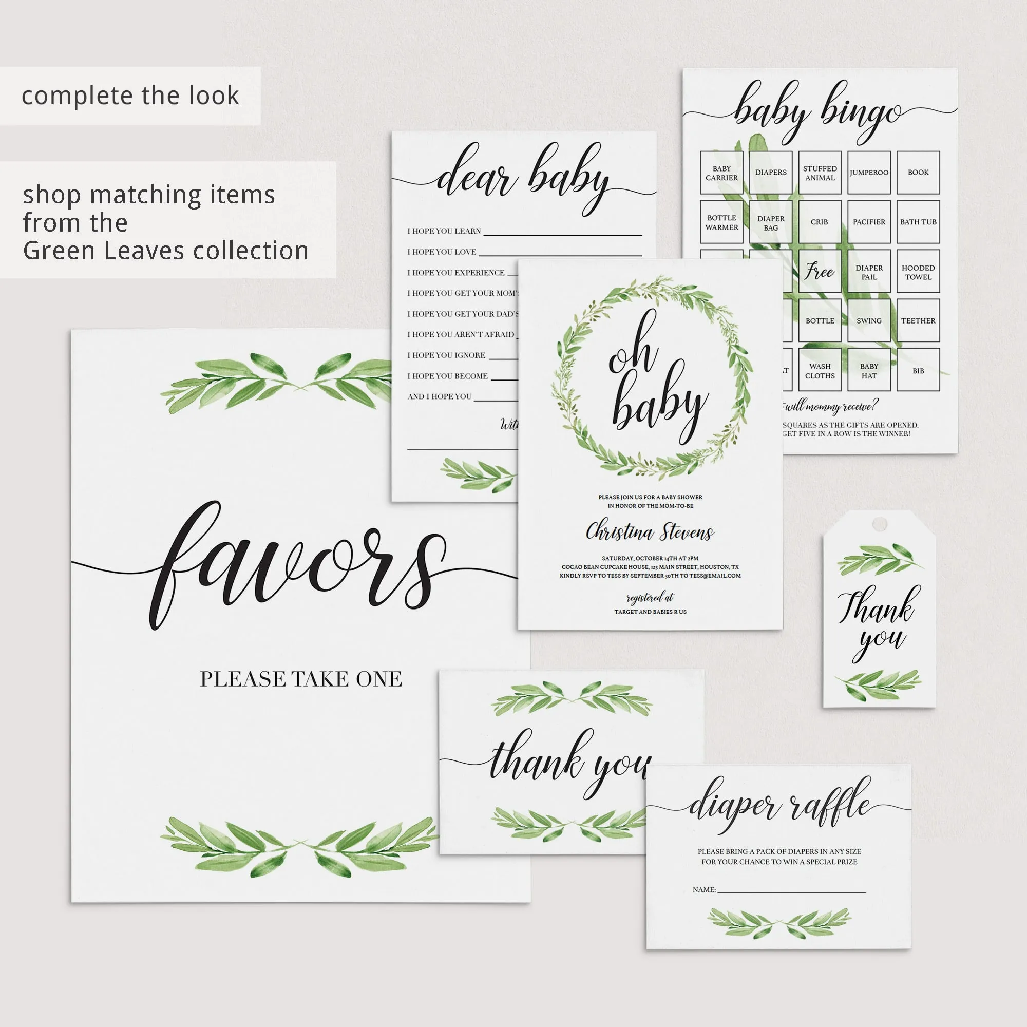 Baby Bucket List Cards Printable Instant Download