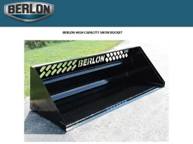 BERLON HCSB High Capacity Snow Buckets for skid steers