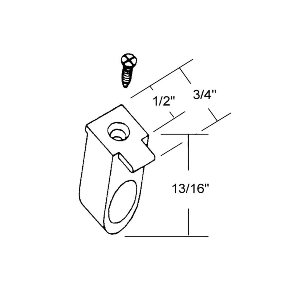 Bifold Closet Door Pivot Rod Clamp for Slimfold Closet Doors