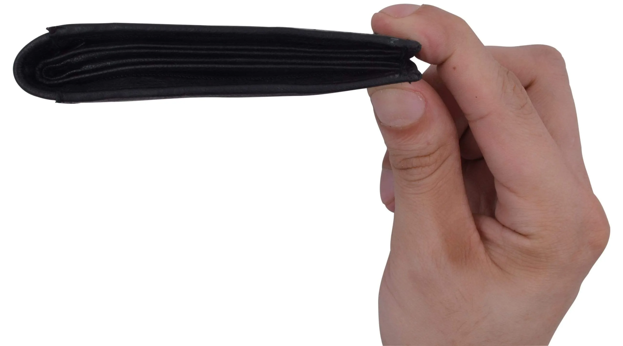 Bifold Lambskin Leather Outside ID Window Mens Wallet 1358