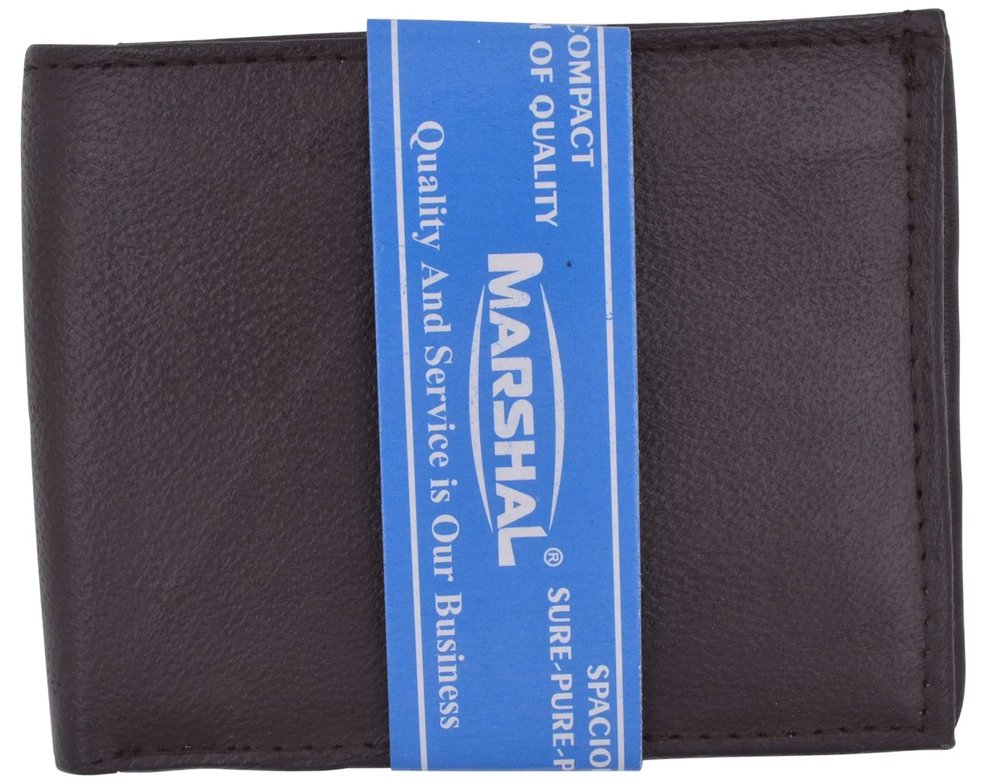 Bifold Lambskin Leather Outside ID Window Mens Wallet 1358