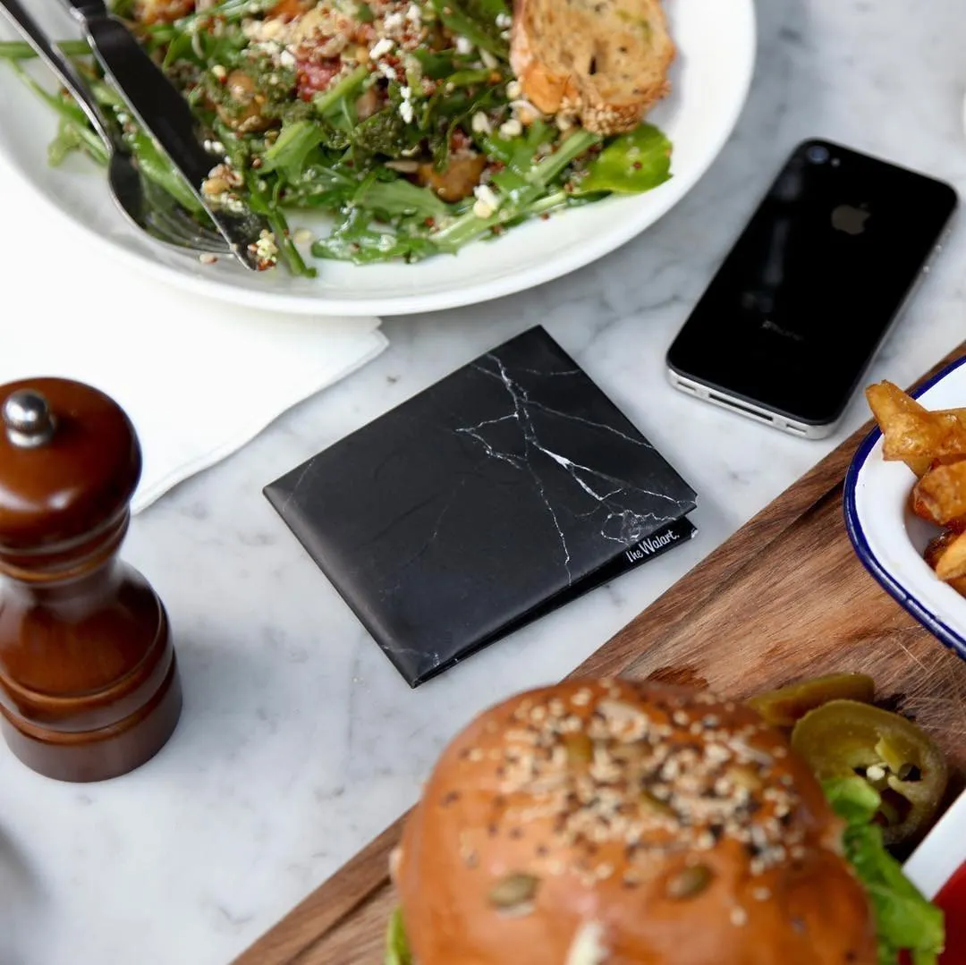 Black Marble Bifold Wallet