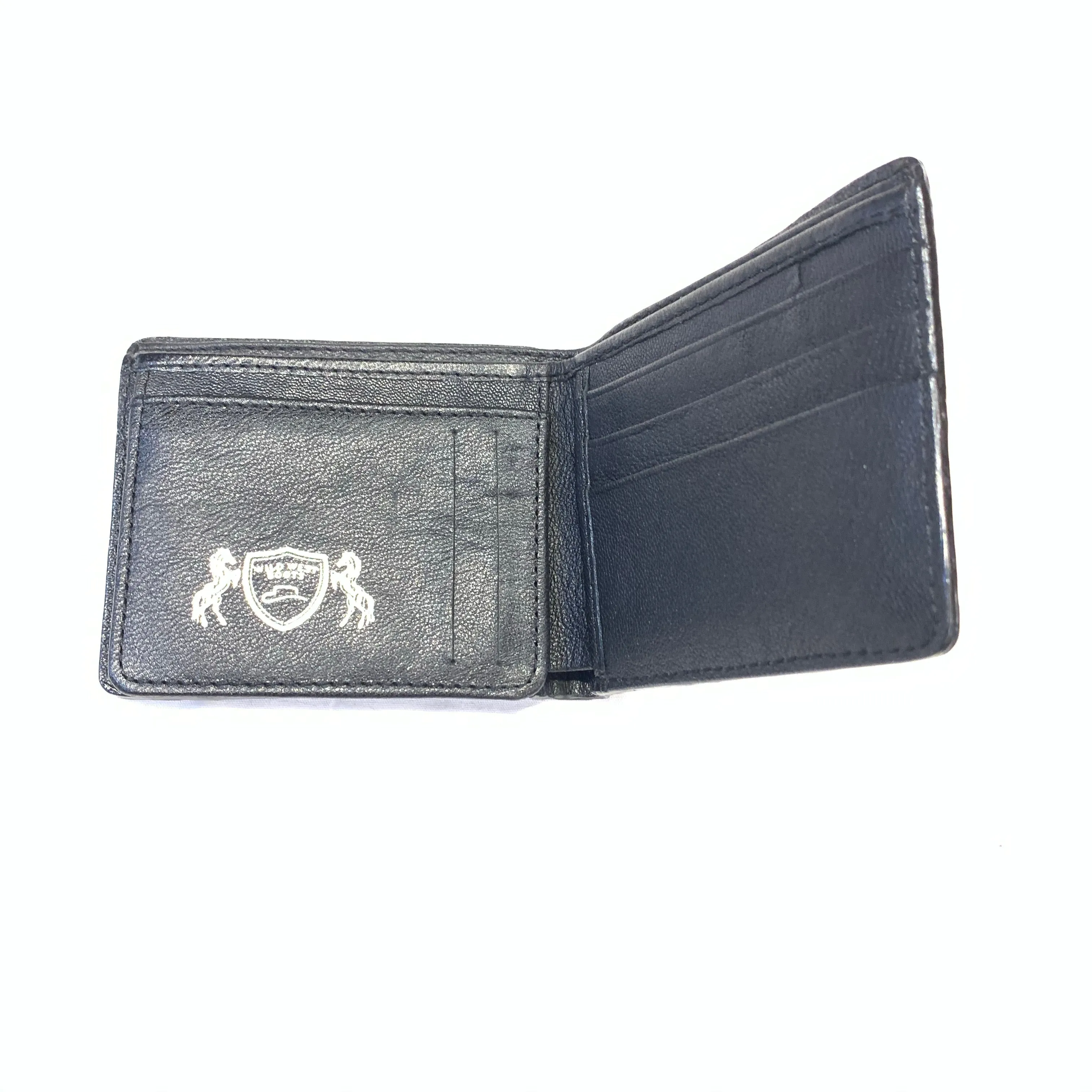 Black Ostrich Quill Bi-fold Wallet
