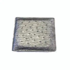 Black Ostrich Quill Bi-fold Wallet