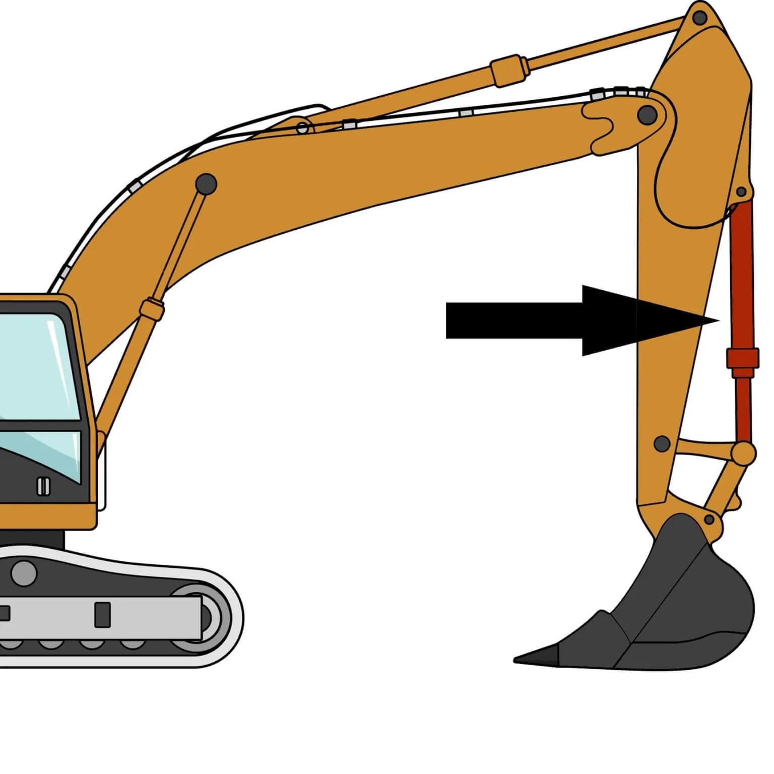 Case CX220E LC Excavator Bucket Cylinder Seal Kit