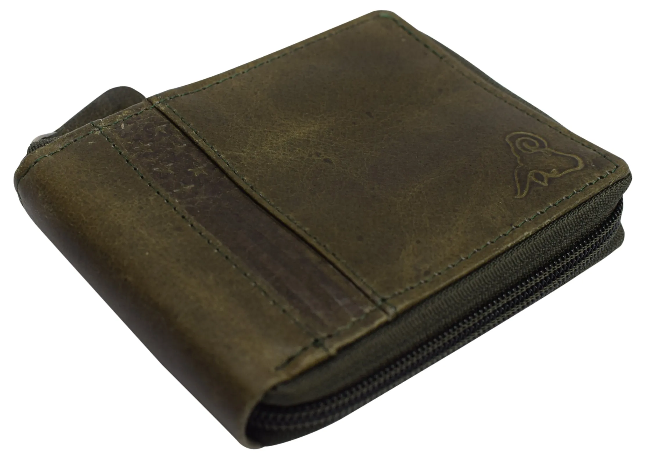 CAZORO Zipper Bifold Wallet for Men Women RFID Protected Genuine Leather