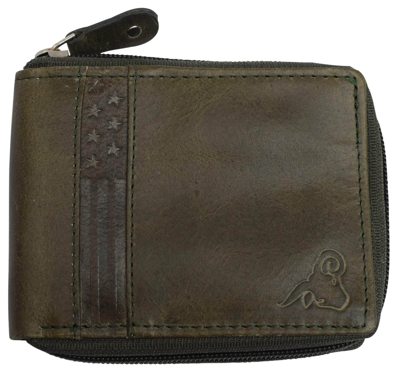 CAZORO Zipper Bifold Wallet for Men Women RFID Protected Genuine Leather
