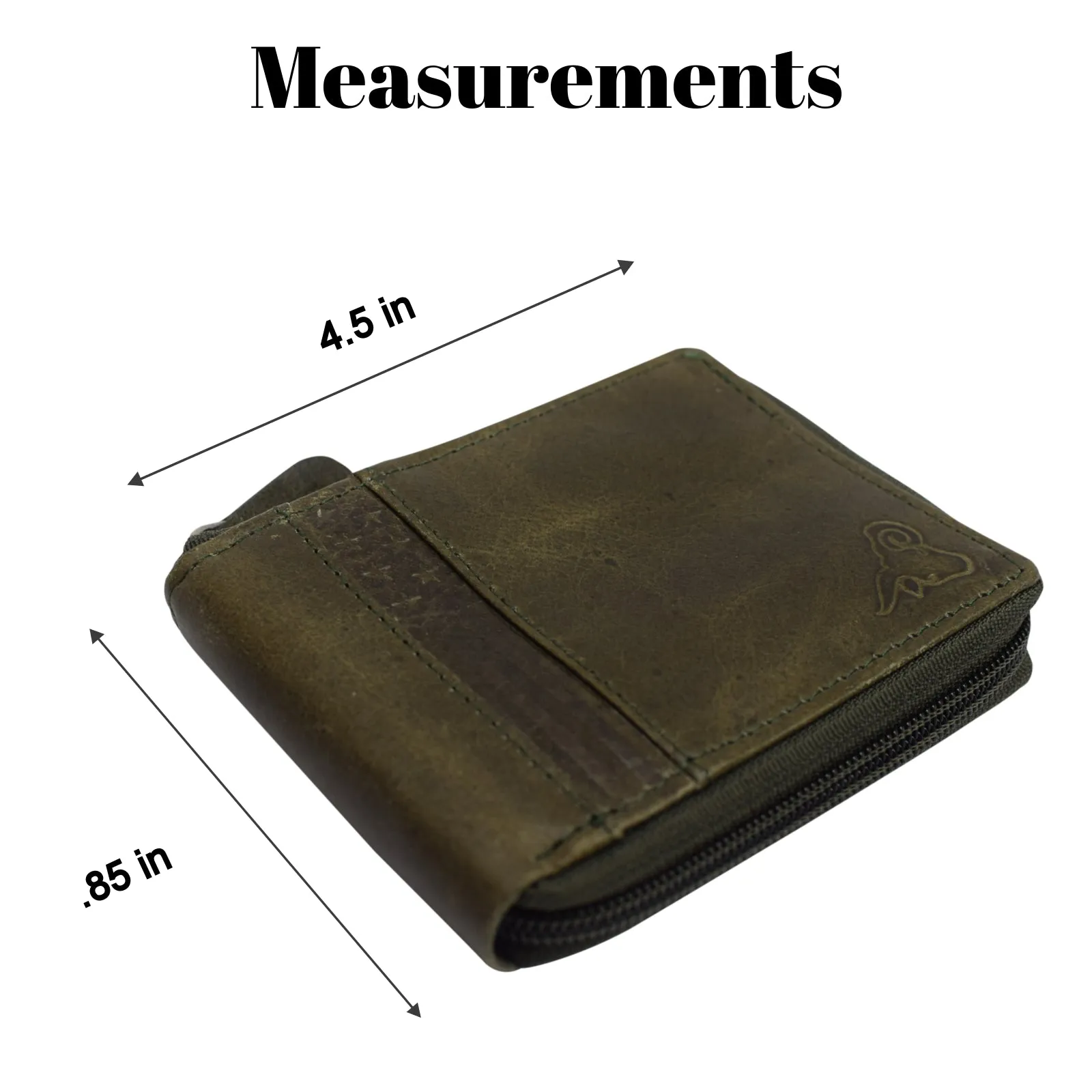 CAZORO Zipper Bifold Wallet for Men Women RFID Protected Genuine Leather