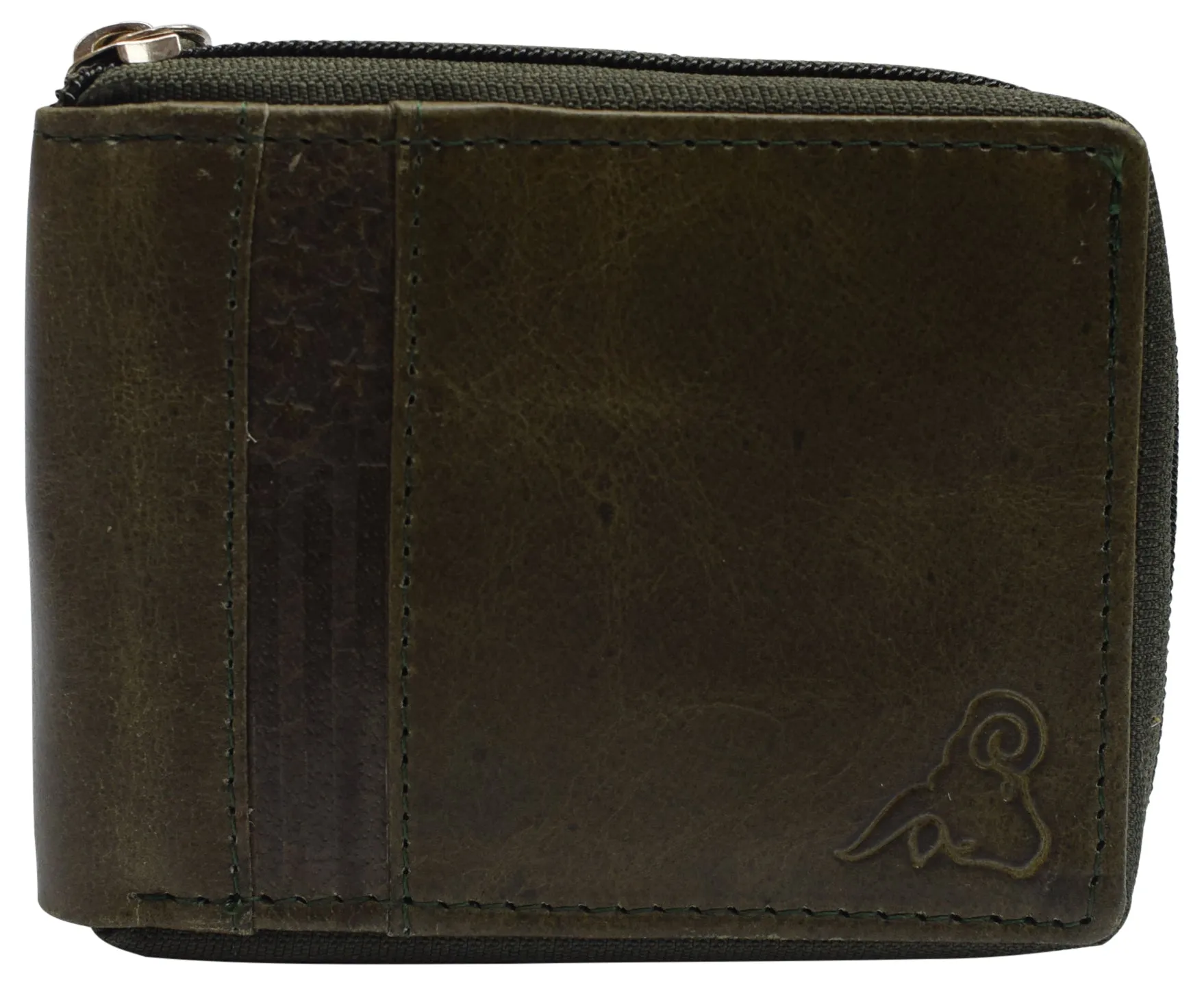 CAZORO Zipper Bifold Wallet for Men Women RFID Protected Genuine Leather