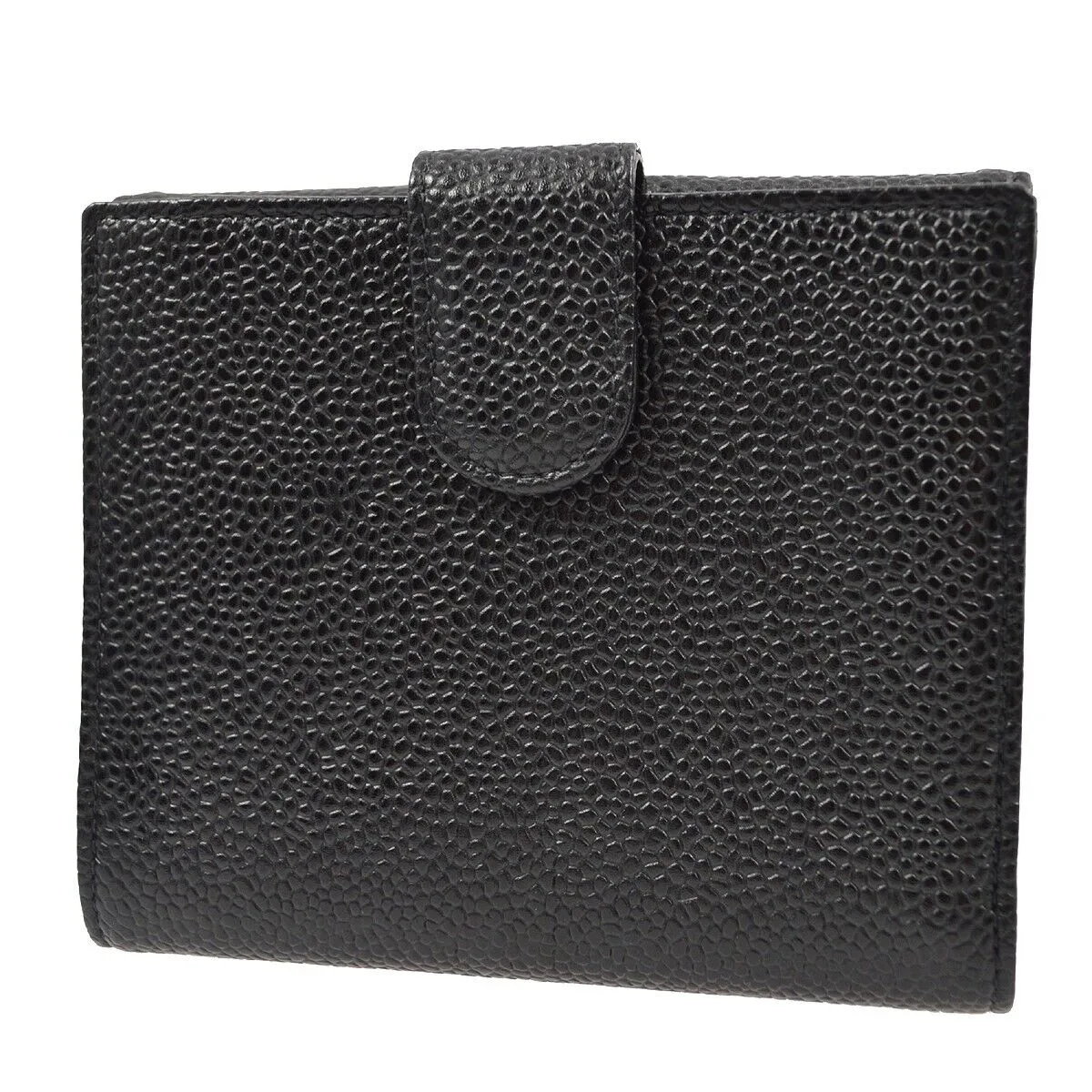 Chanel Black Caviar Bifold Wallet Purse
