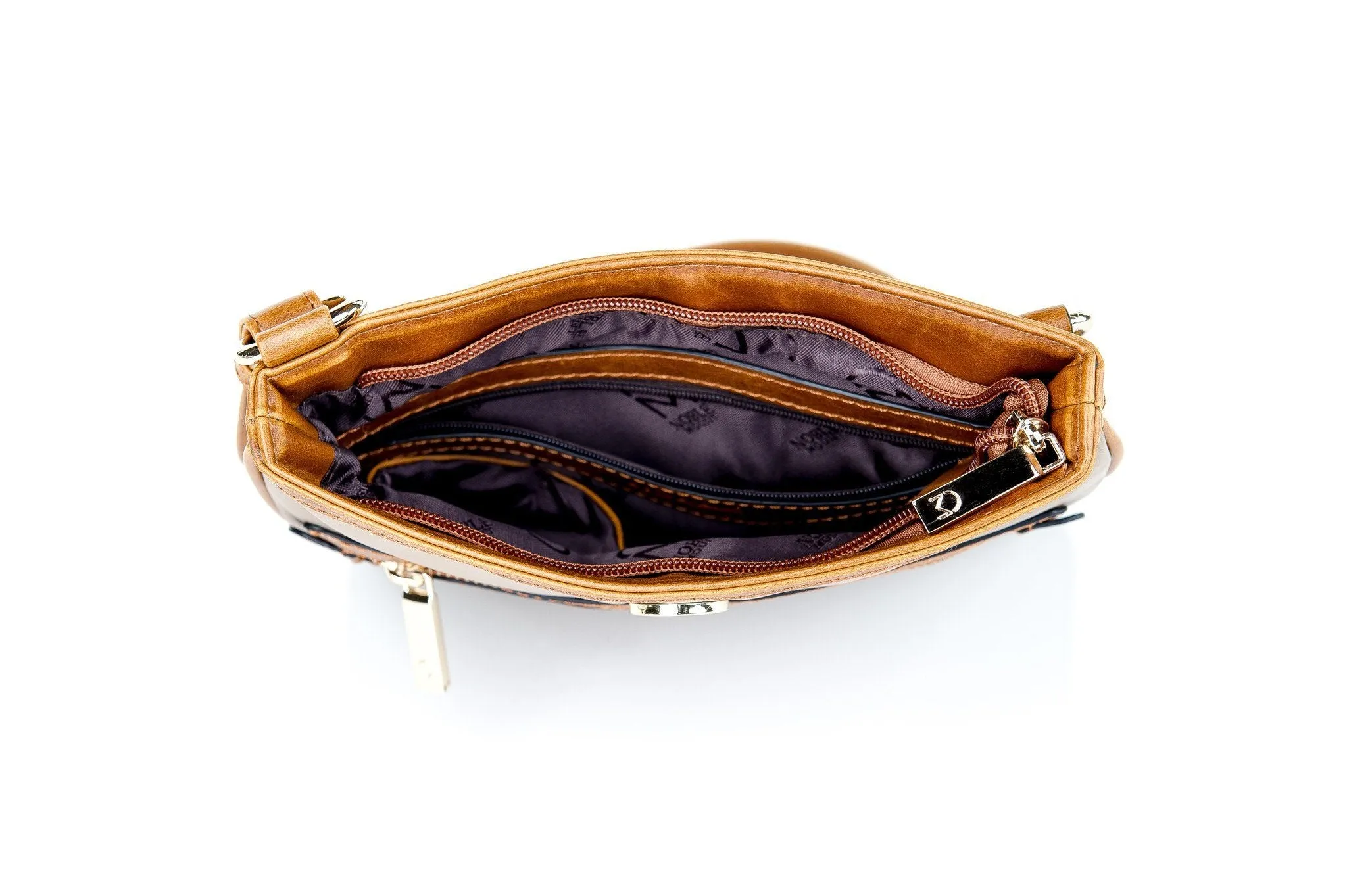 Classy Nylon Crossbody Messenger - Burgundy