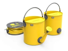 ColourWave Collapsible 2-In-1 Watering Can Bucket, 7-Liter, Sunshine Yellow