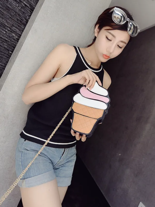 cup cake / ice cream chain bag