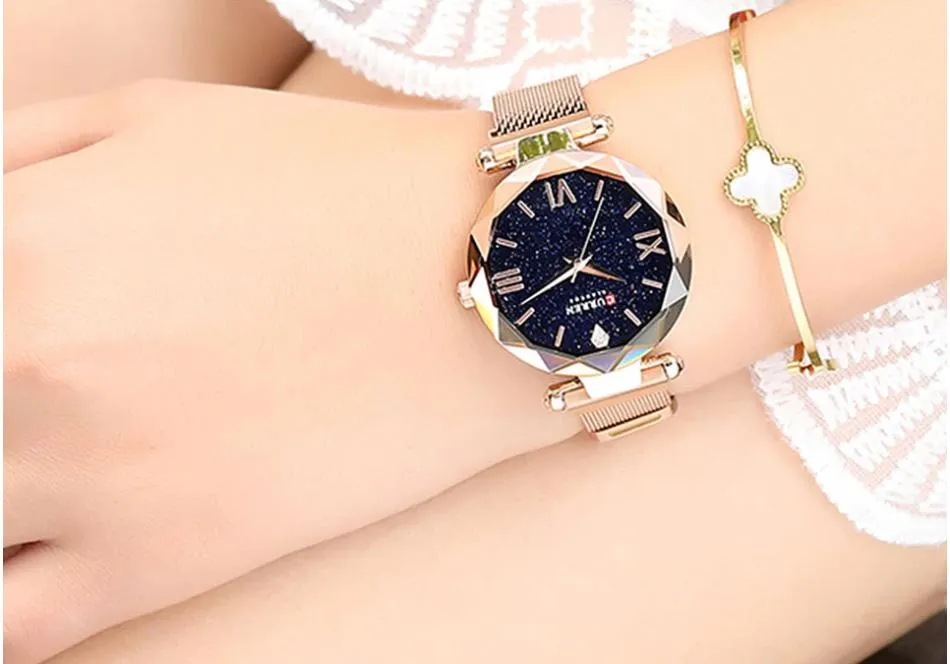 CURREN Original Brand Stainless Steel Band Wrist Watch For Women With Brand (Box & Bag)-9063