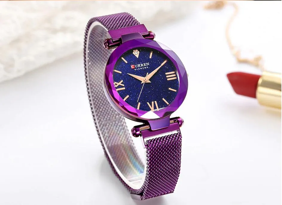 CURREN Original Brand Stainless Steel Band Wrist Watch For Women With Brand (Box & Bag)-9063