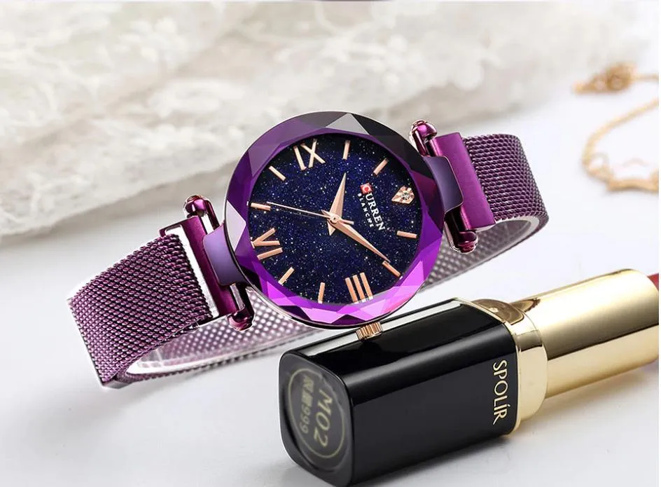CURREN Original Brand Stainless Steel Band Wrist Watch For Women With Brand (Box & Bag)-9063