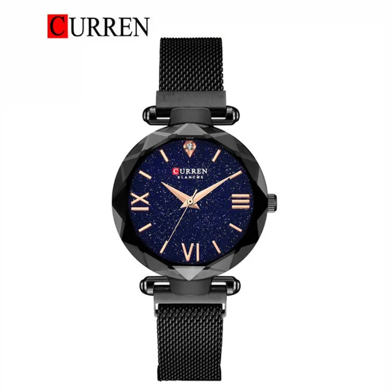 CURREN Original Brand Stainless Steel Band Wrist Watch For Women With Brand (Box & Bag)-9063