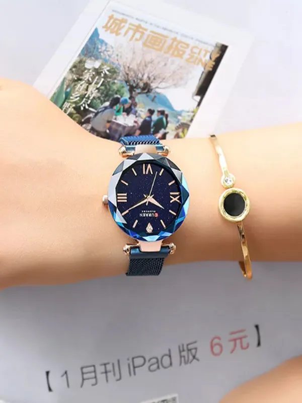 CURREN Original Brand Stainless Steel Band Wrist Watch For Women With Brand (Box & Bag)-9063
