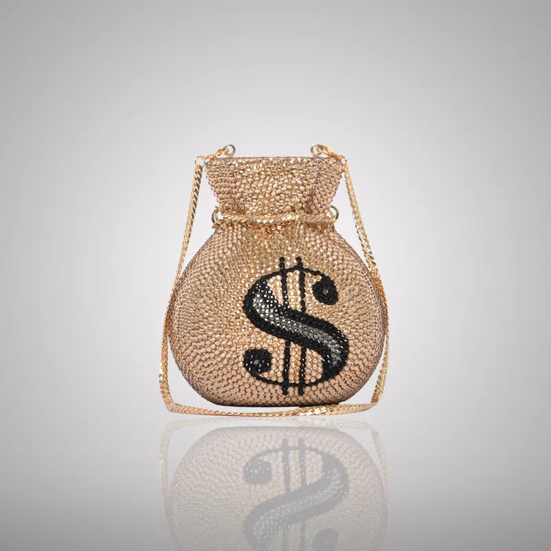 Dollar Sign Swarovski Clutch | C865