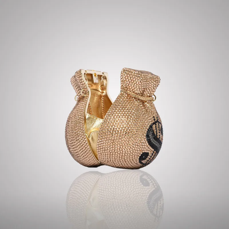 Dollar Sign Swarovski Clutch | C865