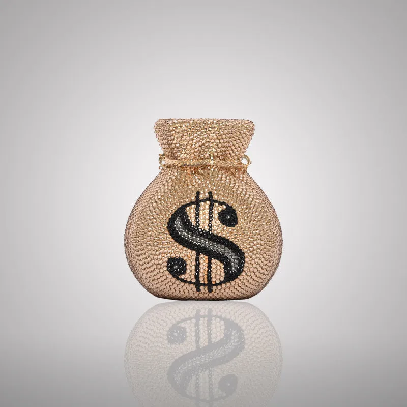 Dollar Sign Swarovski Clutch | C865