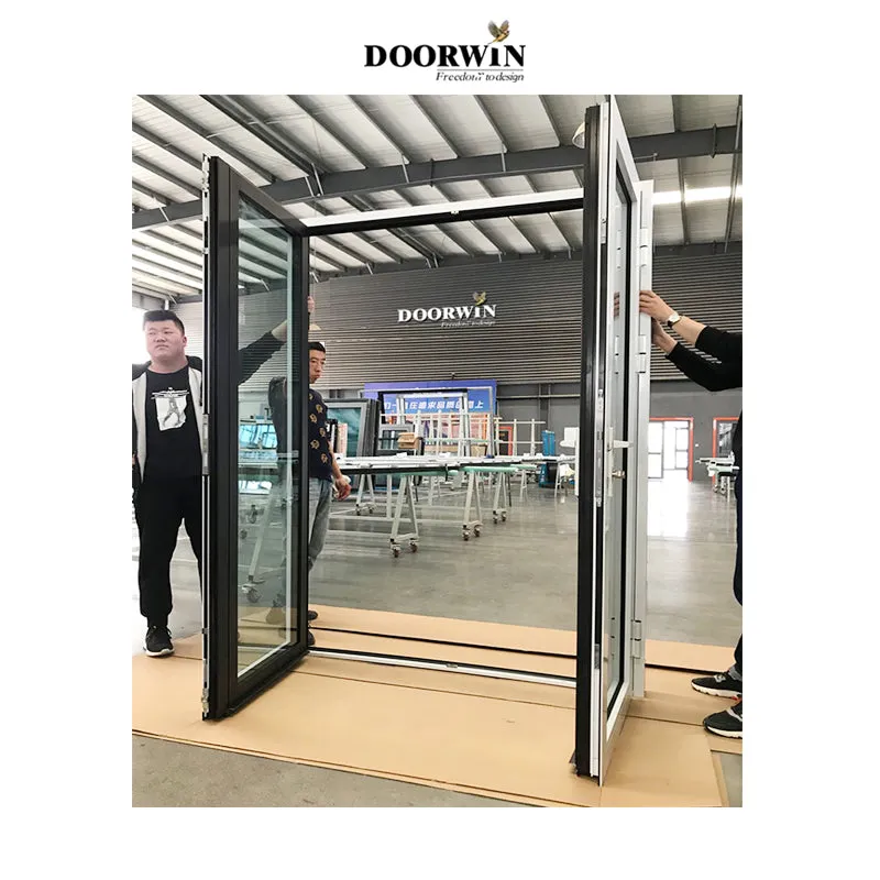 Doorwin 2021DOORWIN Aluminium Frame high quality German hardware Aluminium bifold door withTempered glass