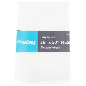Easy to Sew Mesh Fabric - White 36" x 50"
