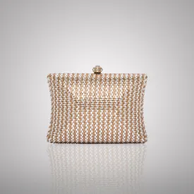 Elegant Light Rectangular Swarovski Clutch | 0C830-XT