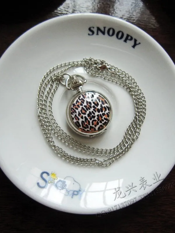 enameled pocket watch necklace