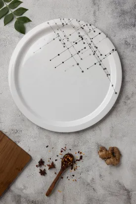 Exclusive 11" Dinner Plate Melamine Binary Code. (4014)