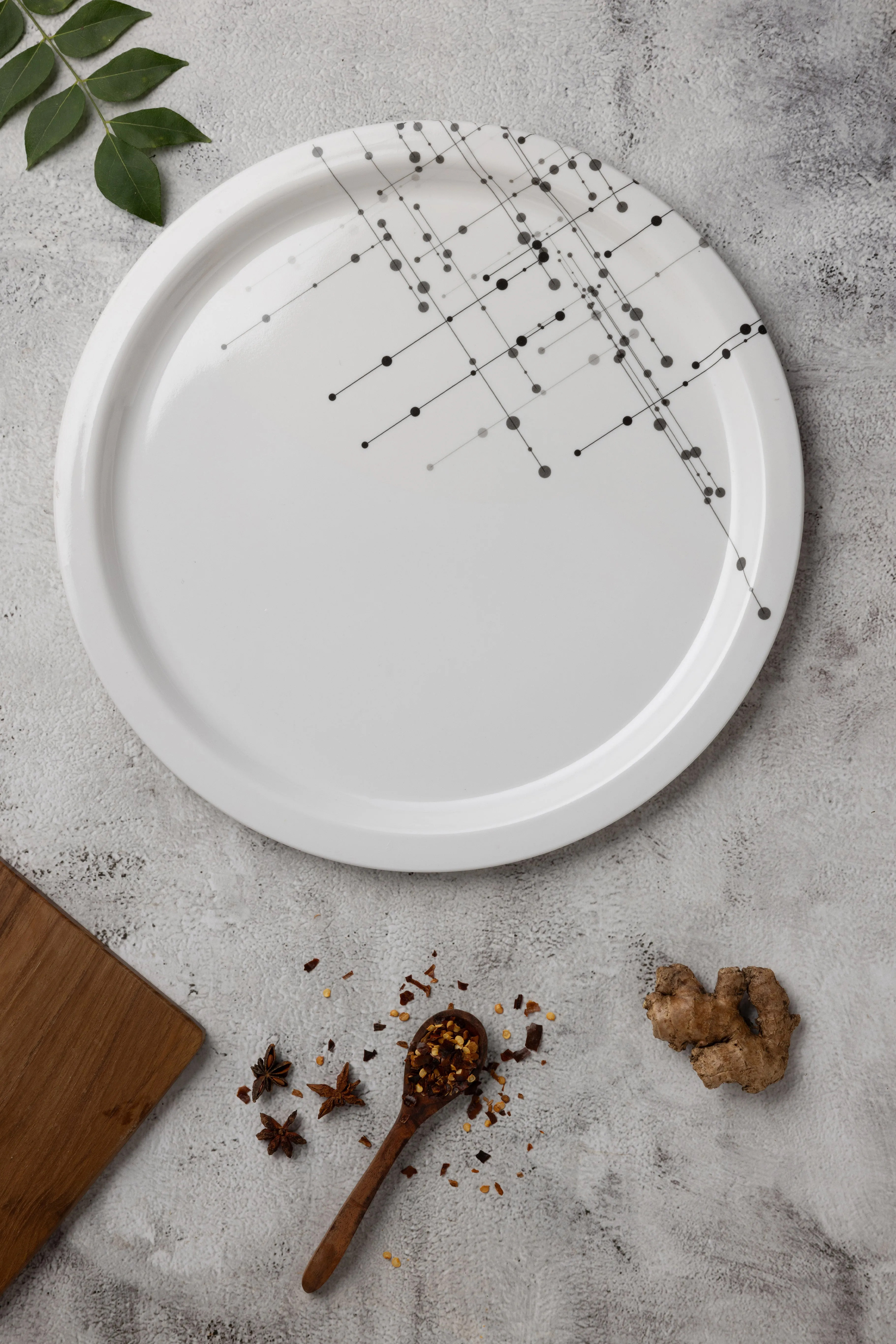 Exclusive 11" Dinner Plate Melamine Binary Code. (4014)