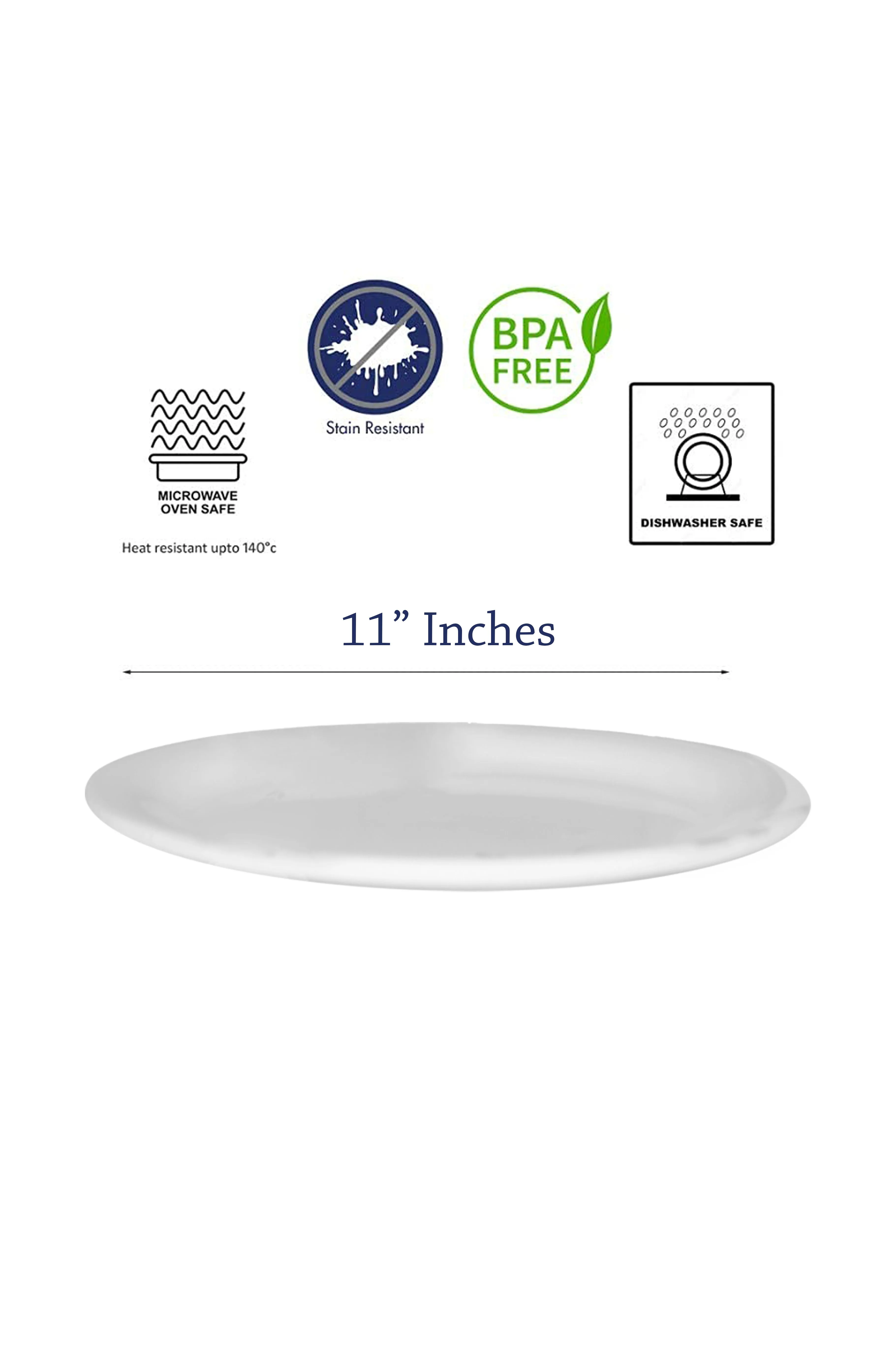 Exclusive 11" Dinner Plate Melamine Binary Code. (4014)