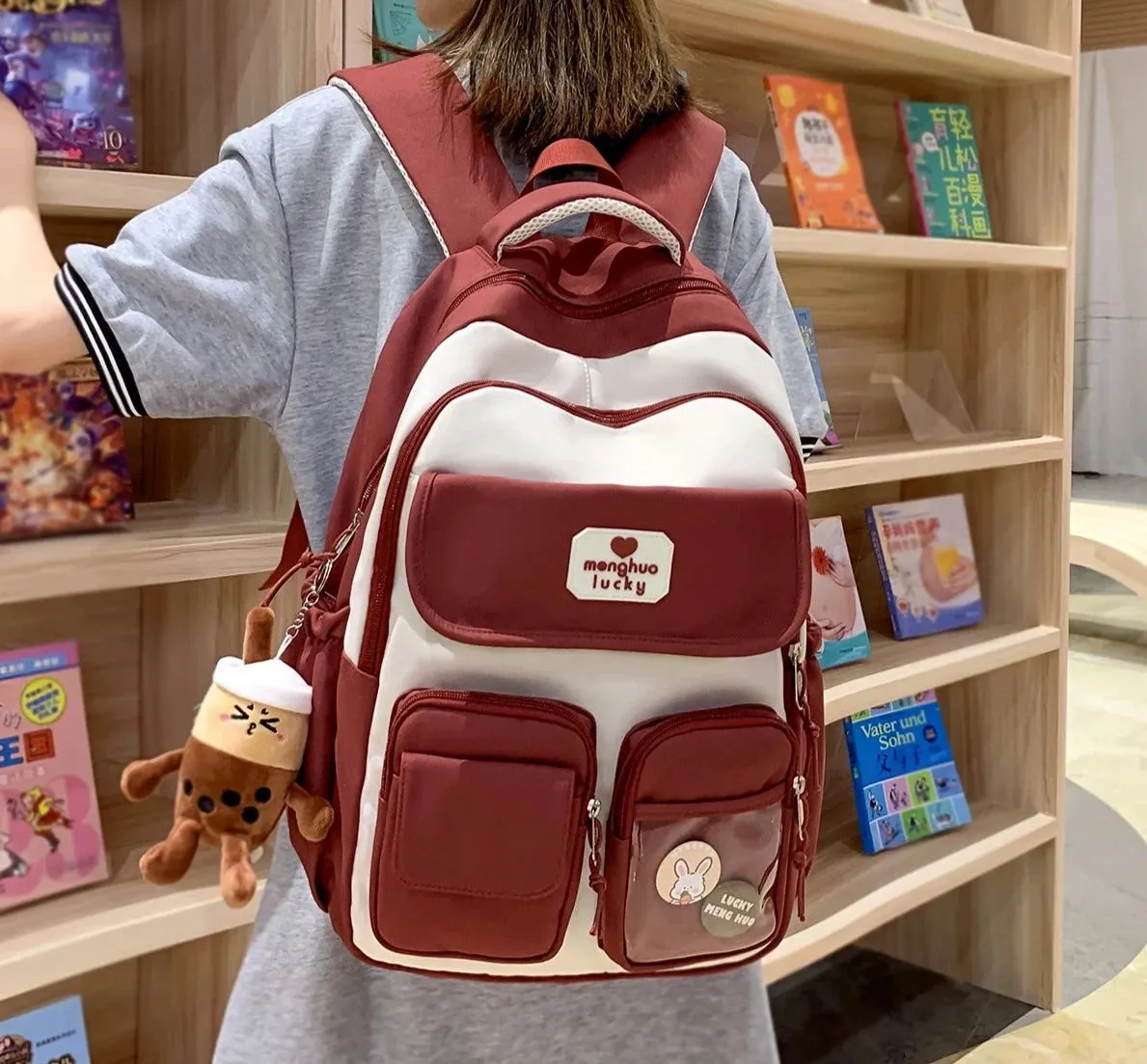 Fashion Girls Cute Design Bookbag Student Kawaii Shoulder Bag Travel Rucksack Women Laptop Mochila Teens Schoolbag Backpack