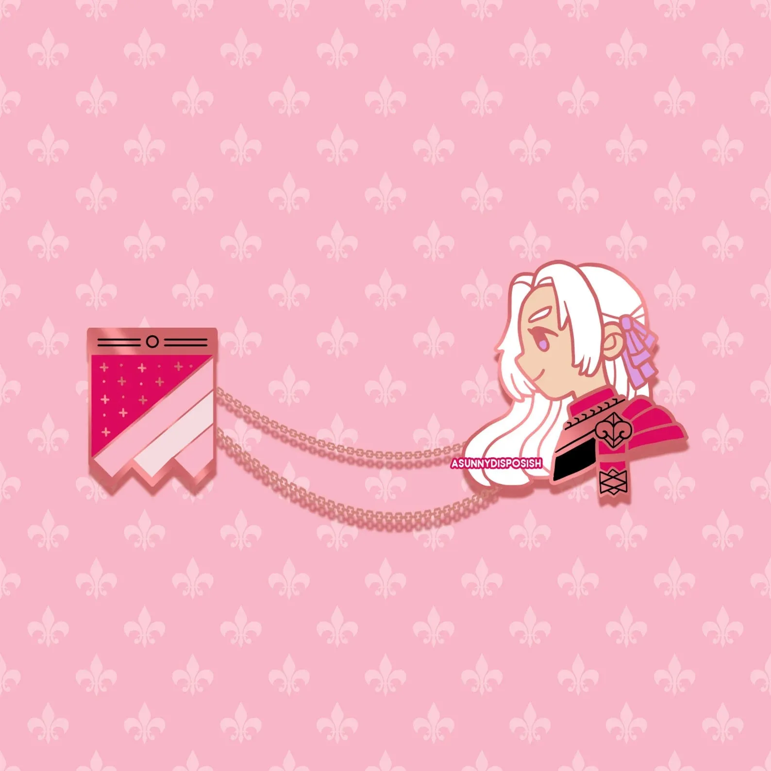 FE3H Black Eagles Edelgard Collar Pin Set