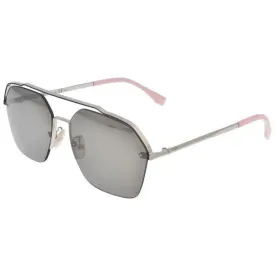 Fendi Men's Sunglasses - Grey Ivory Mirror Lens Frame | FFM0032S-03YG-UE-61-16-145