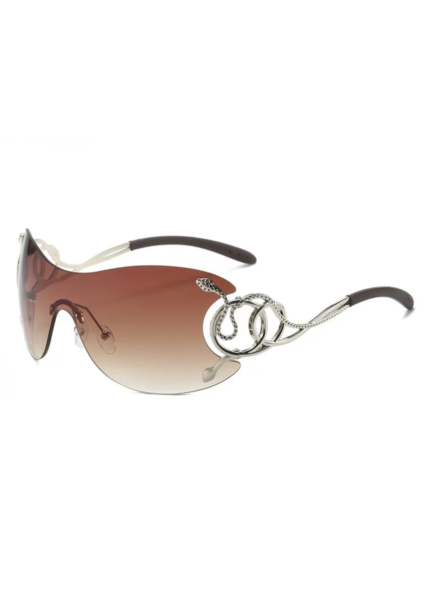 Frameless Silver Snake Sunglasses