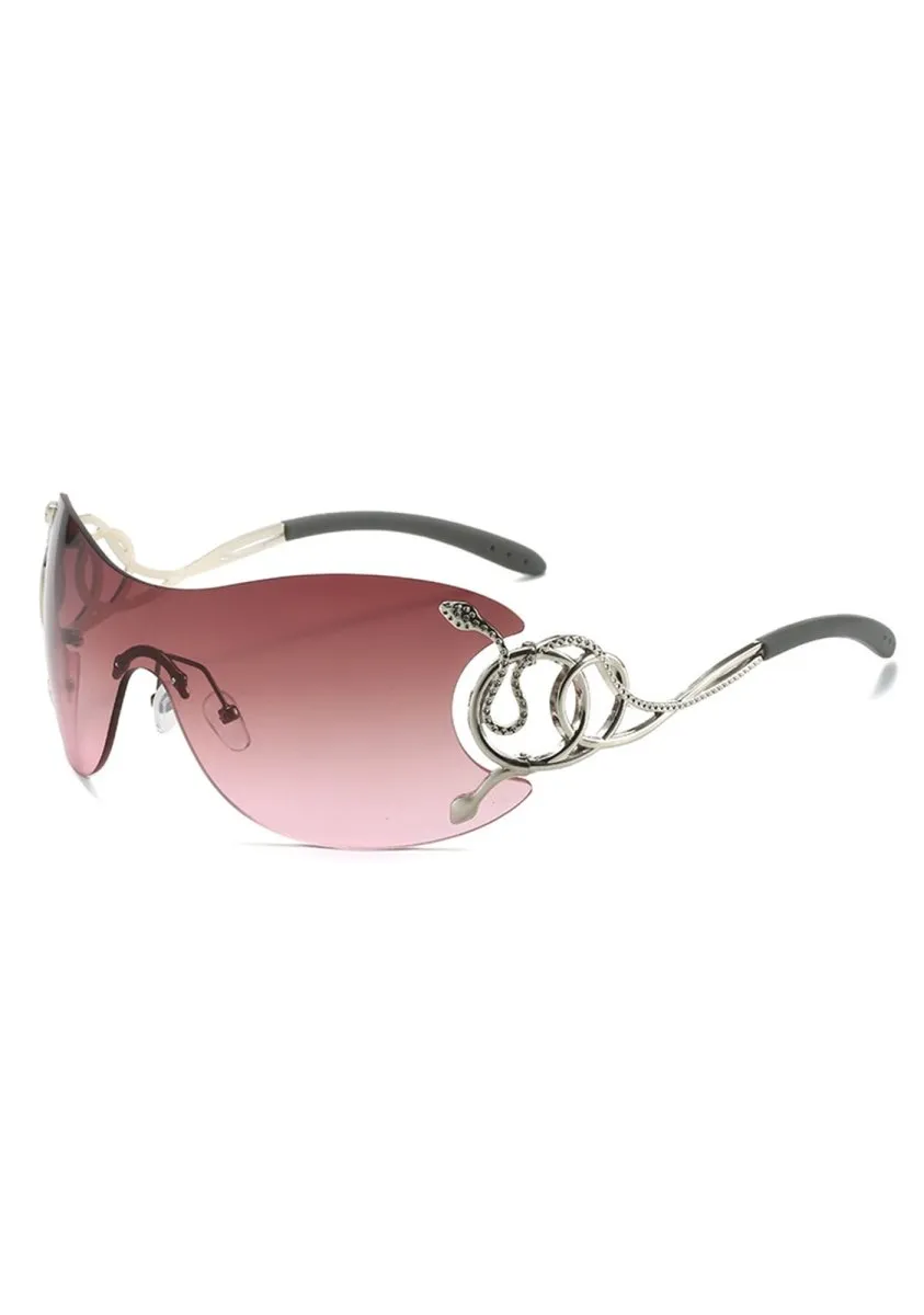 Frameless Silver Snake Sunglasses