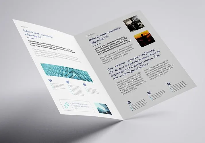 Free Collection of 4 x A4 Bifold Brochure Mockups