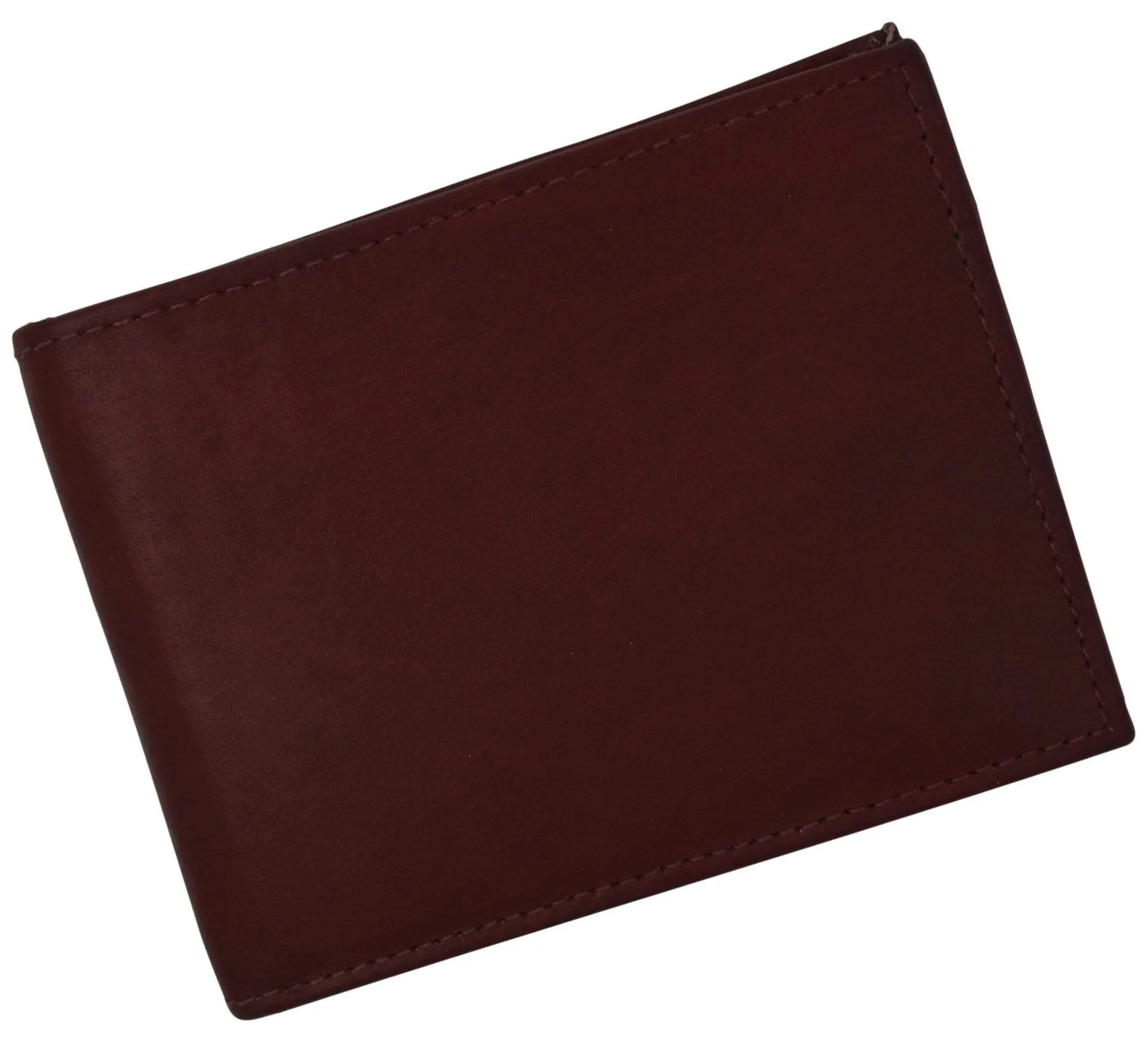 Genuine Leather Bifold Card ID Holder Double Wallet 2252