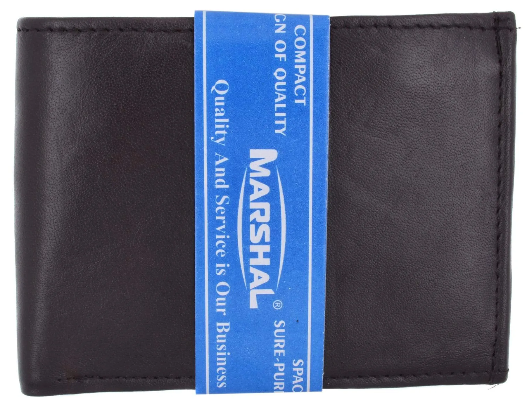 Genuine Leather Mens Bifold Wallet with Change Pocket 1692