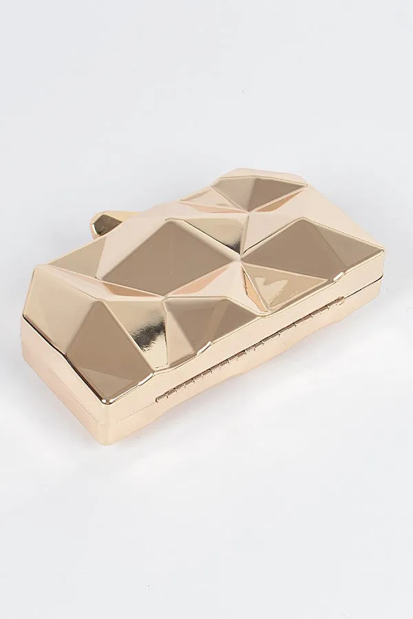 Get Your Trend On Metallic Silver Asymmetrical Clutch