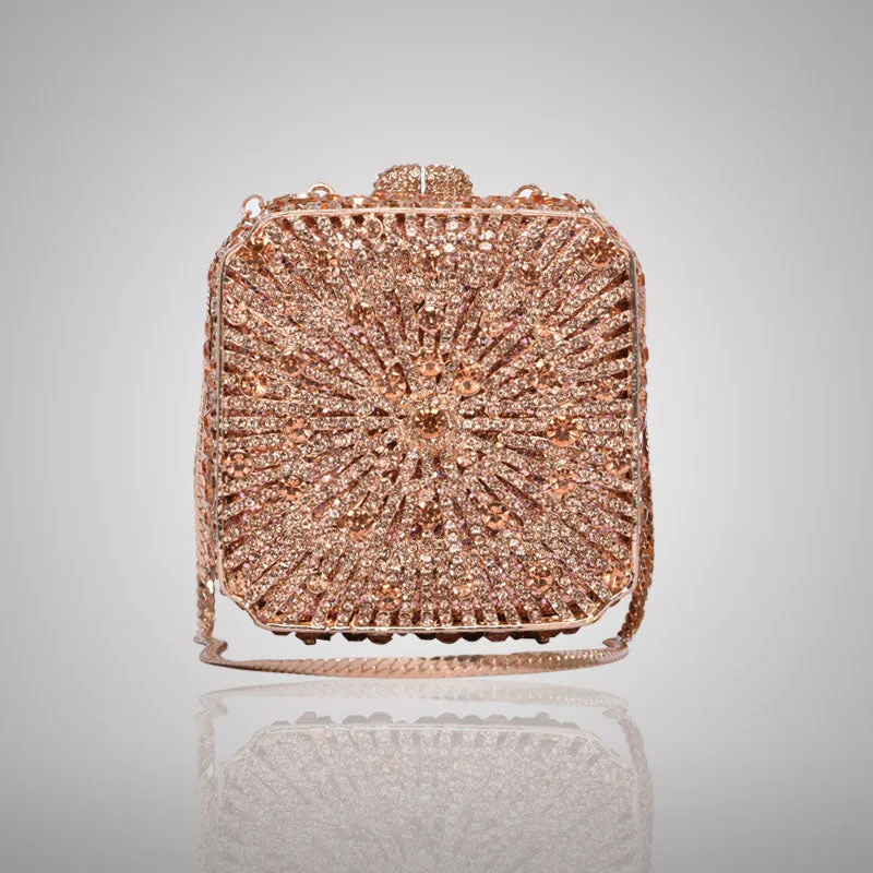 Glamorous Bronze Swarovski Crystal Clutch | C910